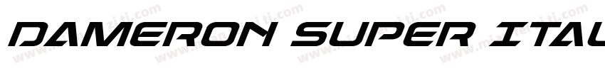 Dameron Super Italic Italic字体转换